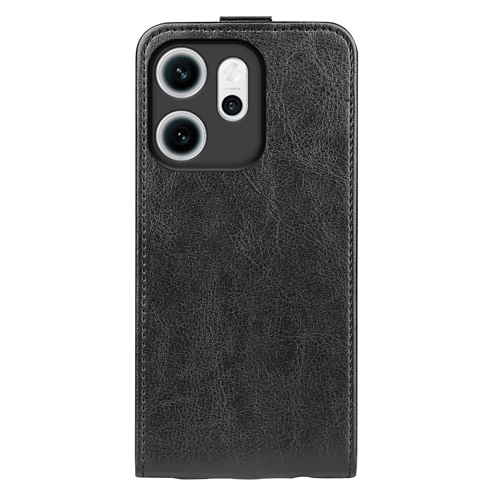 OPPO Reno14 F 5G Texture Vertical Flip Leather Wallet Case with Card Slot, PU TPU Shockproof Protective Cover, Anti-Drop Magnetic Folio Phone Case