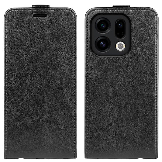 OPPO Find X9 Texture Vertical Flip Leather Wallet Case with Card Slot, PU TPU Shockproof Protective Cover, Anti-Drop Magnetic Folio Phone Case