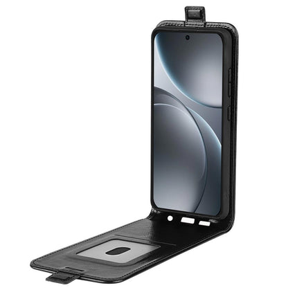 OPPO Find X9 Texture Vertical Flip Leather Wallet Case with Card Slot, PU TPU Shockproof Protective Cover, Anti-Drop Magnetic Folio Phone Case