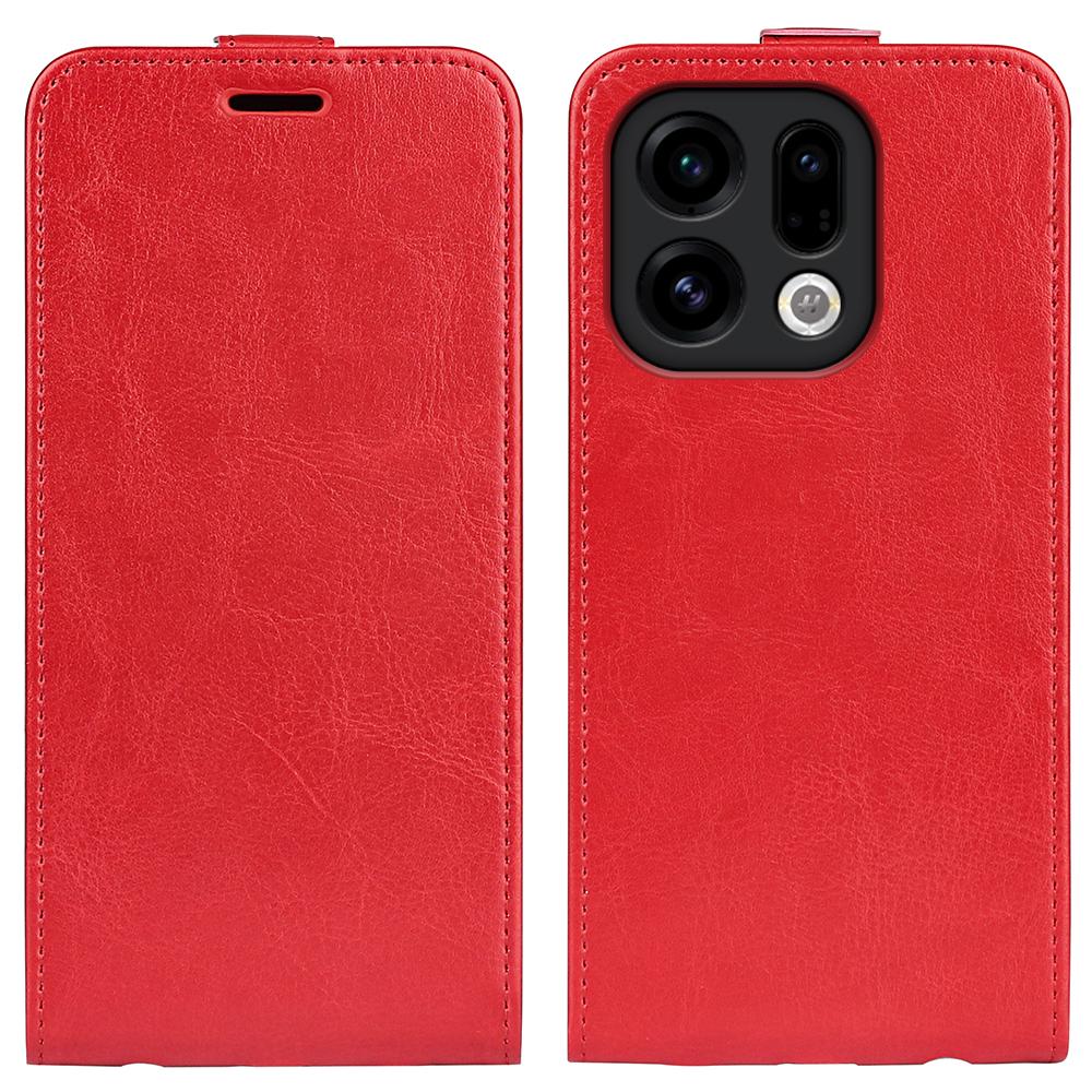 OPPO Find X9 Texture Vertical Flip Leather Wallet Case with Card Slot, PU TPU Shockproof Protective Cover, Anti-Drop Magnetic Folio Phone Case