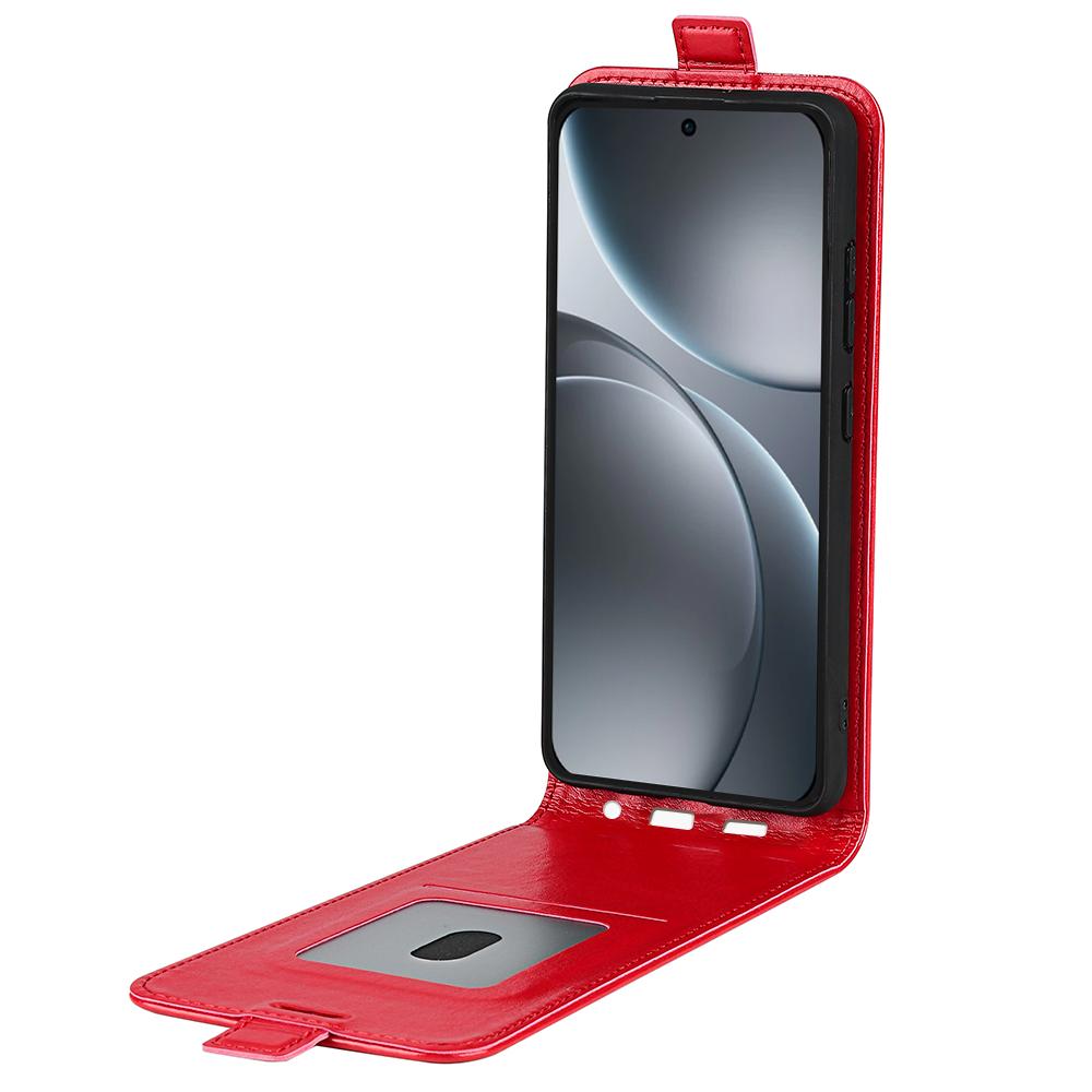 OPPO Find X9 Texture Vertical Flip Leather Wallet Case with Card Slot, PU TPU Shockproof Protective Cover, Anti-Drop Magnetic Folio Phone Case