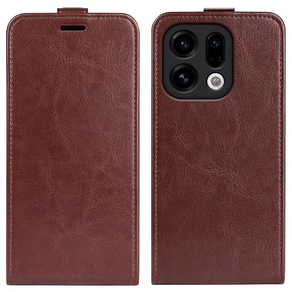 OPPO Find X9 Texture Vertical Flip Leather Wallet Case with Card Slot, PU TPU Shockproof Protective Cover, Anti-Drop Magnetic Folio Phone Case