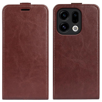 OPPO Find X9 Texture Vertical Flip Leather Wallet Case with Card Slot, PU TPU Shockproof Protective Cover, Anti-Drop Magnetic Folio Phone Case