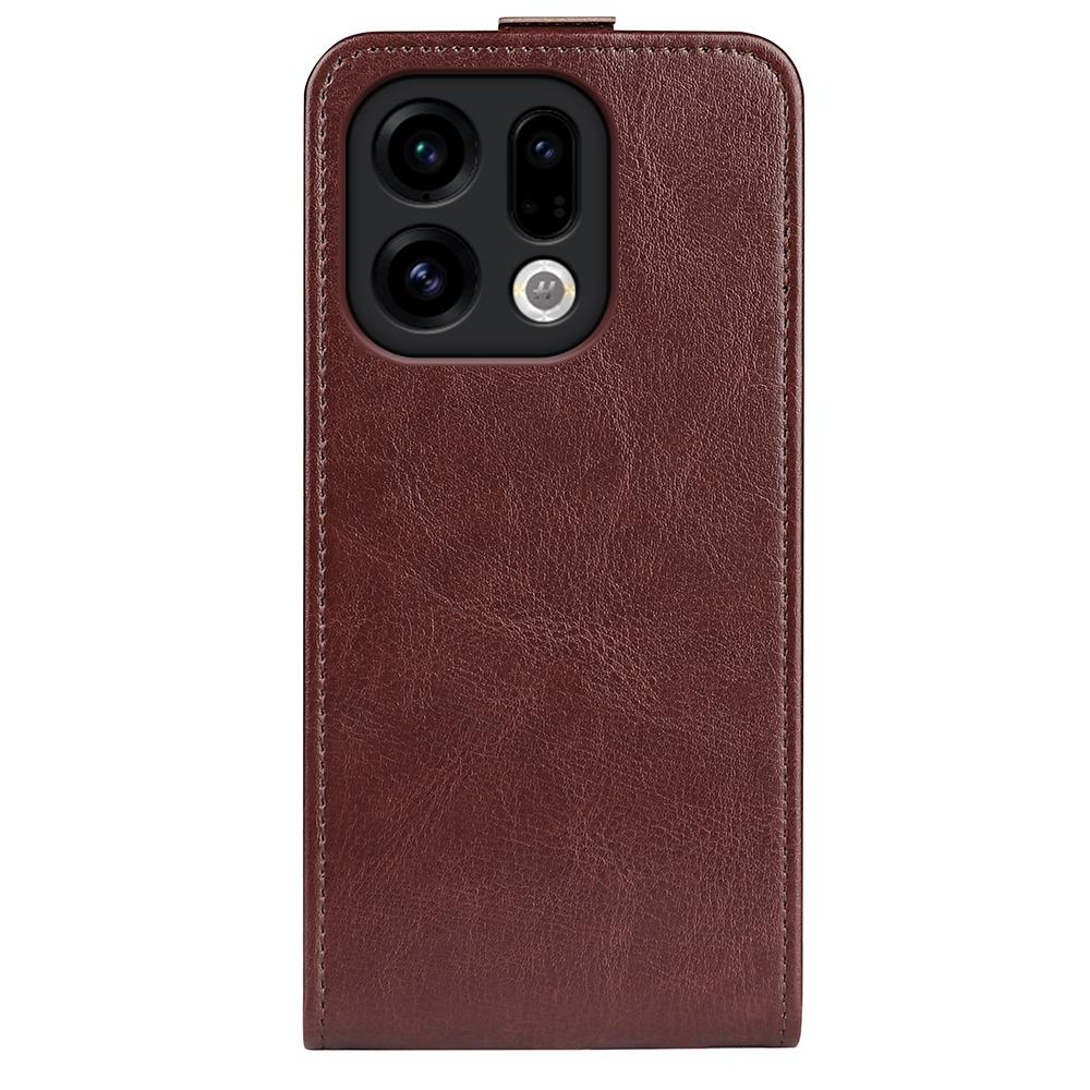 OPPO Find X9 Texture Vertical Flip Leather Wallet Case with Card Slot, PU TPU Shockproof Protective Cover, Anti-Drop Magnetic Folio Phone Case
