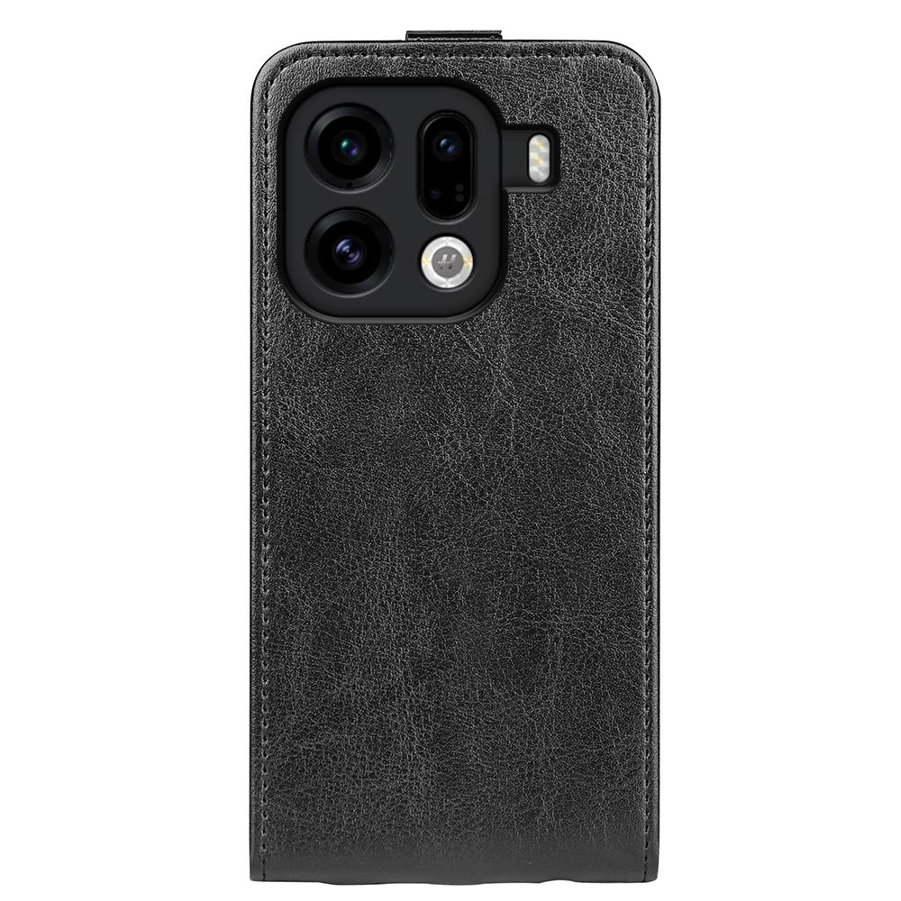 OPPO Find X9 Pro Texture Vertical Flip Leather Wallet Case with Card Slot, PU TPU Shockproof Protective Cover, Anti-Drop Magnetic Folio Phone Case