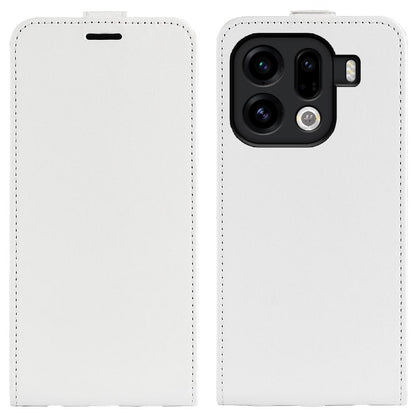 OPPO Find X9 Pro Texture Vertical Flip Leather Wallet Case with Card Slot, PU TPU Shockproof Protective Cover, Anti-Drop Magnetic Folio Phone Case