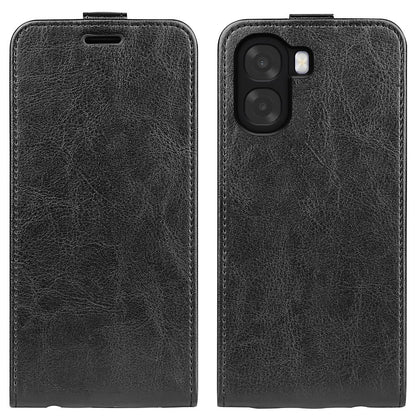 OPPO A6x 4G Texture Vertical Flip Leather Wallet Case with Card Slot, PU TPU Shockproof Protective Cover, Anti-Drop Magnetic Folio Phone Case