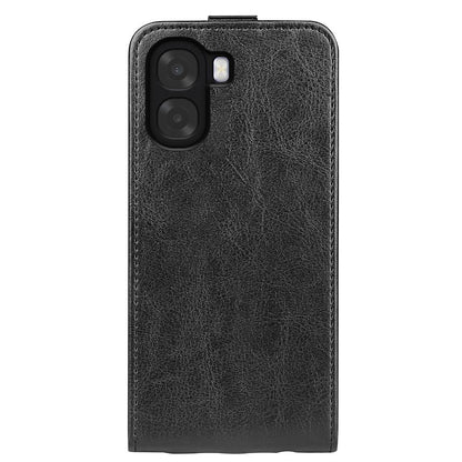 OPPO A6x 5G Texture Vertical Flip Leather Wallet Case with Card Slot, PU TPU Shockproof Protective Cover, Anti-Drop Magnetic Folio Phone Case
