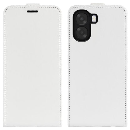 OPPO A6x 5G Texture Vertical Flip Leather Wallet Case with Card Slot, PU TPU Shockproof Protective Cover, Anti-Drop Magnetic Folio Phone Case