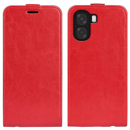 OPPO A6x 4G Texture Vertical Flip Leather Wallet Case with Card Slot, PU TPU Shockproof Protective Cover, Anti-Drop Magnetic Folio Phone Case