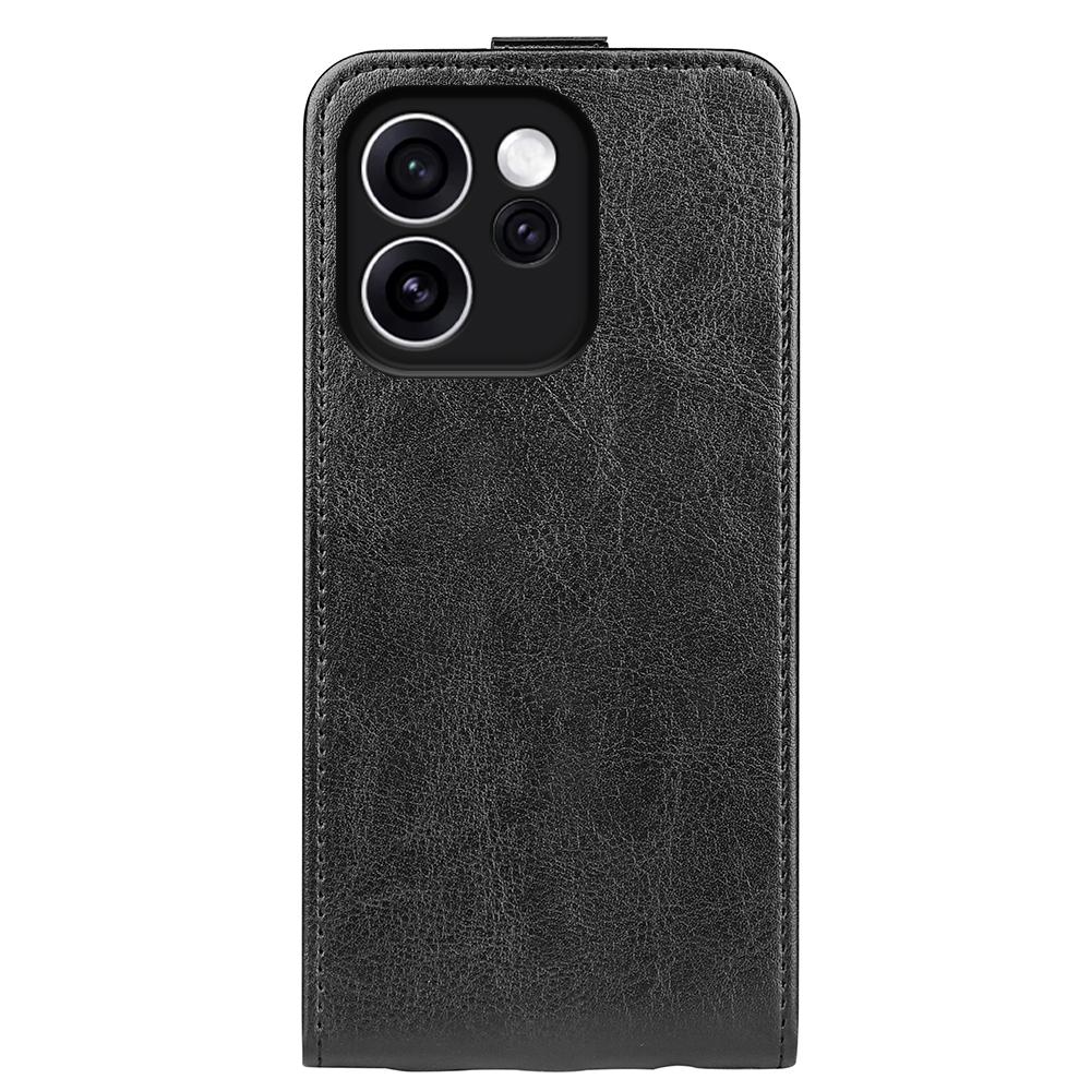 OPPO Reno15 F 5G Texture Vertical Flip Leather Wallet Case with Card Slot, PU TPU Shockproof Protective Cover, Anti-Drop Magnetic Folio Phone Case