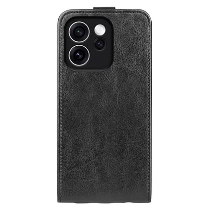 OPPO Reno15 F 5G Texture Vertical Flip Leather Wallet Case with Card Slot, PU TPU Shockproof Protective Cover, Anti-Drop Magnetic Folio Phone Case
