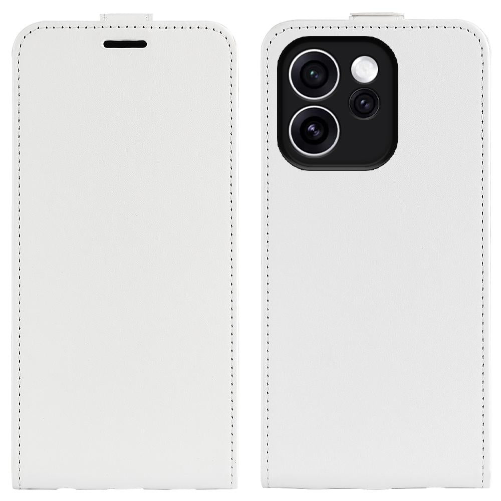 OPPO Reno15 F 5G Texture Vertical Flip Leather Wallet Case with Card Slot, PU TPU Shockproof Protective Cover, Anti-Drop Magnetic Folio Phone Case