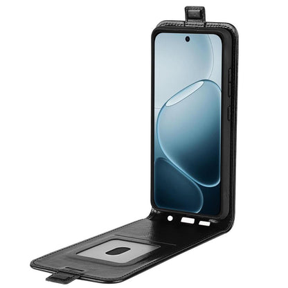OPPO A6 Pro Texture Vertical Flip Leather Wallet Case with Card Slot, PU TPU Shockproof Protective Cover, Anti-Drop Magnetic Folio Phone Case