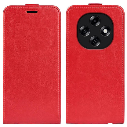OPPO A6 Pro Texture Vertical Flip Leather Wallet Case with Card Slot, PU TPU Shockproof Protective Cover, Anti-Drop Magnetic Folio Phone Case