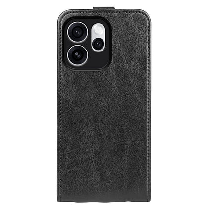 OPPO Reno15 Pro Texture Vertical Flip Leather Wallet Case with Card Slot, PU TPU Shockproof Protective Cover, Anti-Drop Magnetic Folio Phone Case