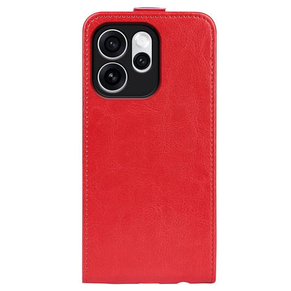 OPPO Reno15 Pro Texture Vertical Flip Leather Wallet Case with Card Slot, PU TPU Shockproof Protective Cover, Anti-Drop Magnetic Folio Phone Case