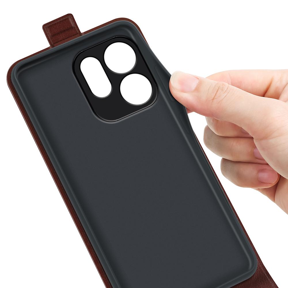 OPPO Reno15 Pro Texture Vertical Flip Leather Wallet Case with Card Slot, PU TPU Shockproof Protective Cover, Anti-Drop Magnetic Folio Phone Case