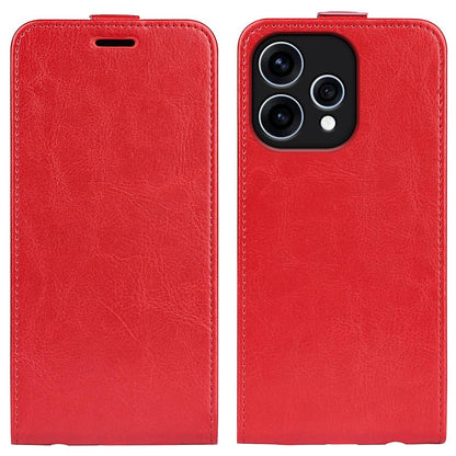 OPPO Reno15 5G Texture Vertical Flip Leather Wallet Case with Card Slot, PU TPU Shockproof Protective Cover, Anti-Drop Magnetic Folio Phone Case
