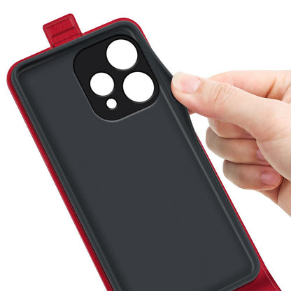 OPPO Reno15 5G Texture Vertical Flip Leather Wallet Case with Card Slot, PU TPU Shockproof Protective Cover, Anti-Drop Magnetic Folio Phone Case