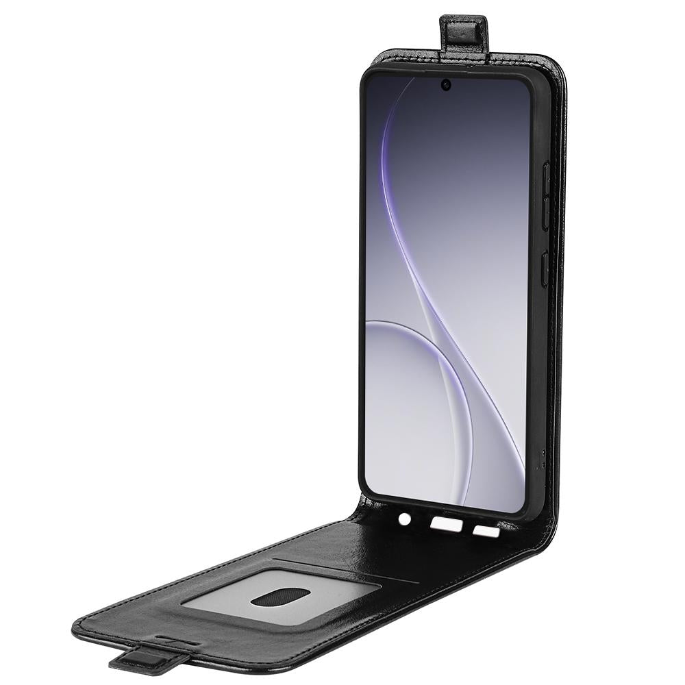 OPPO Reno15 Pro Max Texture Vertical Flip Leather Wallet Case with Card Slot, PU TPU Shockproof Protective Cover, Anti-Drop Magnetic Folio Phone Case