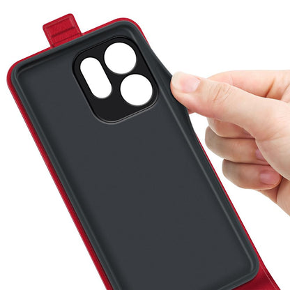 OPPO Reno15 Pro Max Texture Vertical Flip Leather Wallet Case with Card Slot, PU TPU Shockproof Protective Cover, Anti-Drop Magnetic Folio Phone Case