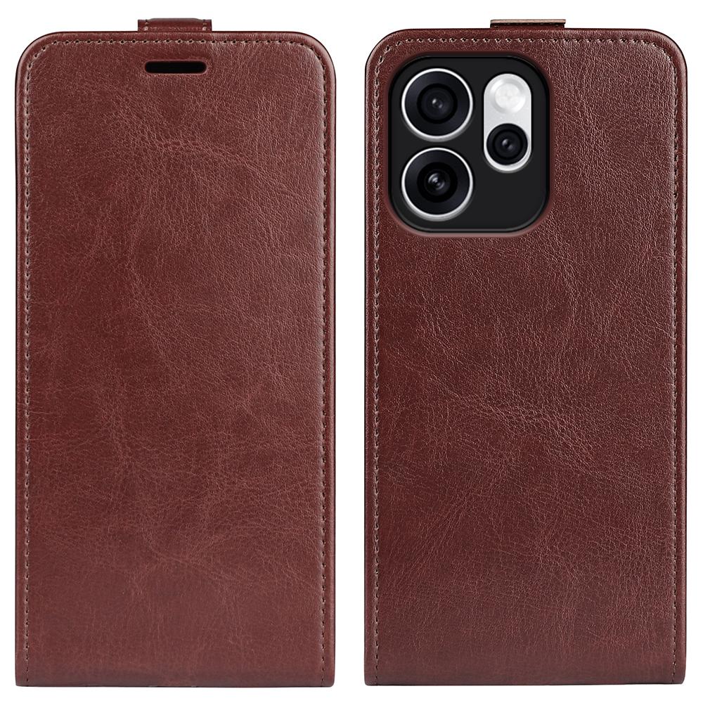 OPPO Reno15 Pro Max Texture Vertical Flip Leather Wallet Case with Card Slot, PU TPU Shockproof Protective Cover, Anti-Drop Magnetic Folio Phone Case