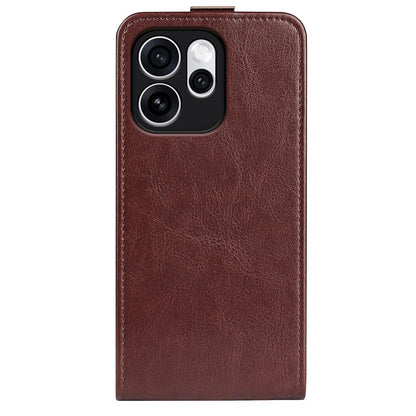 OPPO Reno15 Pro Max Texture Vertical Flip Leather Wallet Case with Card Slot, PU TPU Shockproof Protective Cover, Anti-Drop Magnetic Folio Phone Case