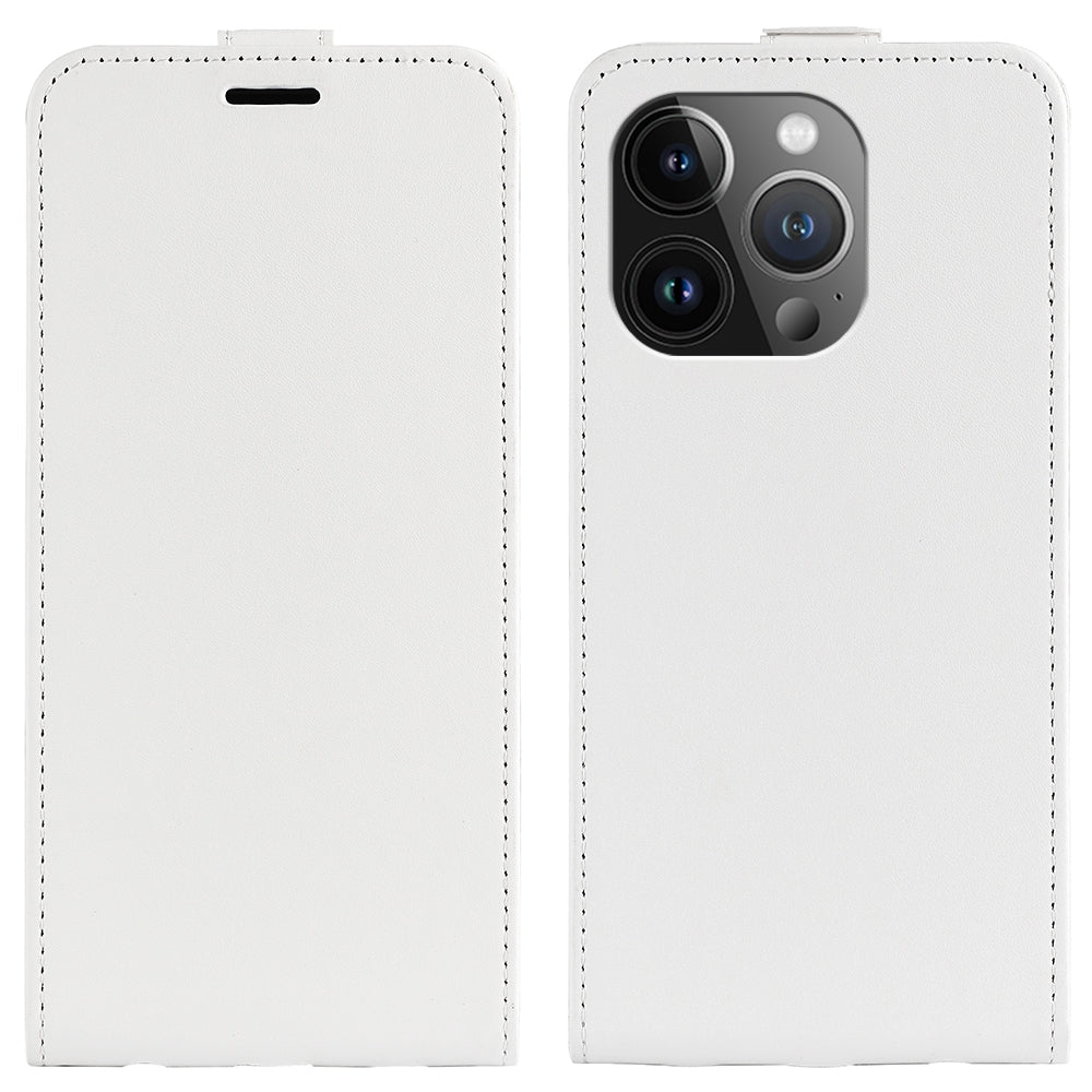 Apple iPhone 15 Pro Texture Vertical Flip Leather Wallet Case with Card Slot, PU TPU Shockproof Protective Cover, Anti-Drop Magnetic Folio Phone Case