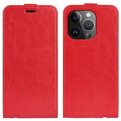 Apple iPhone 15 Pro Texture Vertical Flip Leather Wallet Case with Card Slot, PU TPU Shockproof Protective Cover, Anti-Drop Magnetic Folio Phone Case