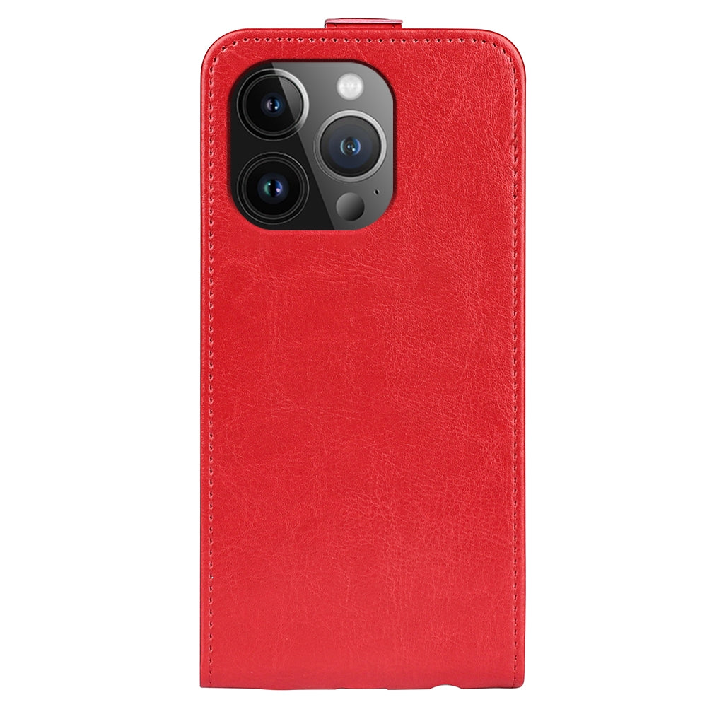Apple iPhone 15 Pro Texture Vertical Flip Leather Wallet Case with Card Slot, PU TPU Shockproof Protective Cover, Anti-Drop Magnetic Folio Phone Case