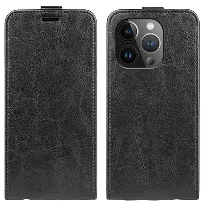 Apple iPhone 15 Pro Max Texture Vertical Flip Leather Wallet Case with Card Slot, PU TPU Shockproof Protective Cover, Anti-Drop Magnetic Folio Phone Case