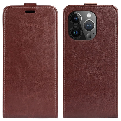 Apple iPhone 15 Pro Max Texture Vertical Flip Leather Wallet Case with Card Slot, PU TPU Shockproof Protective Cover, Anti-Drop Magnetic Folio Phone Case