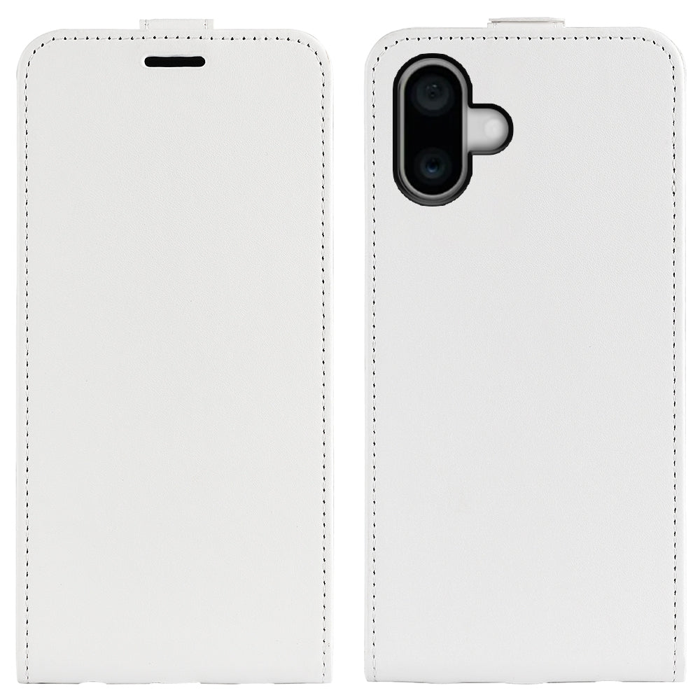 Apple iPhone 16 Texture Vertical Flip Leather Wallet Case with Card Slot, PU TPU Shockproof Protective Cover, Anti-Drop Magnetic Folio Phone Case