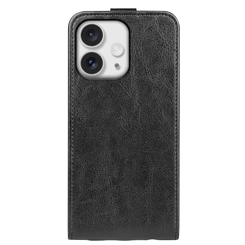 Apple iPhone 16 Pro Texture Vertical Flip Leather Wallet Case with Card Slot, PU TPU Shockproof Protective Cover, Anti-Drop Magnetic Folio Phone Case