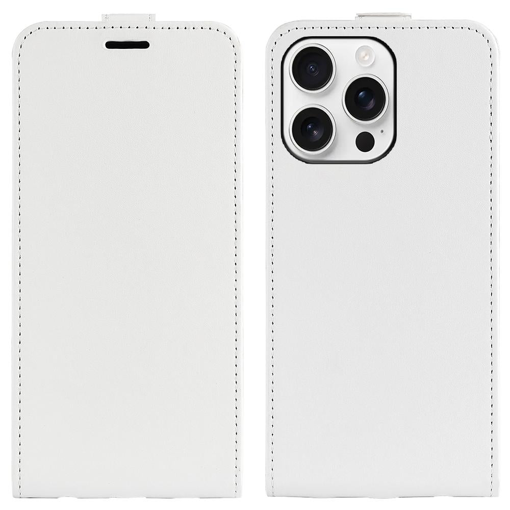 Apple iPhone 16 Pro Texture Vertical Flip Leather Wallet Case with Card Slot, PU TPU Shockproof Protective Cover, Anti-Drop Magnetic Folio Phone Case