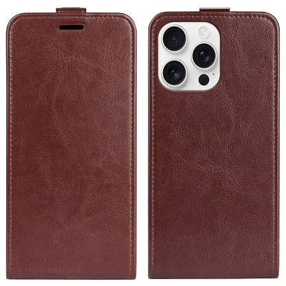 Apple iPhone 16 Pro Texture Vertical Flip Leather Wallet Case with Card Slot, PU TPU Shockproof Protective Cover, Anti-Drop Magnetic Folio Phone Case