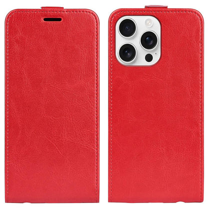 Apple iPhone 16 Pro Max Texture Vertical Flip Leather Wallet Case with Card Slot, PU TPU Shockproof Protective Cover, Anti-Drop Magnetic Folio Phone Case