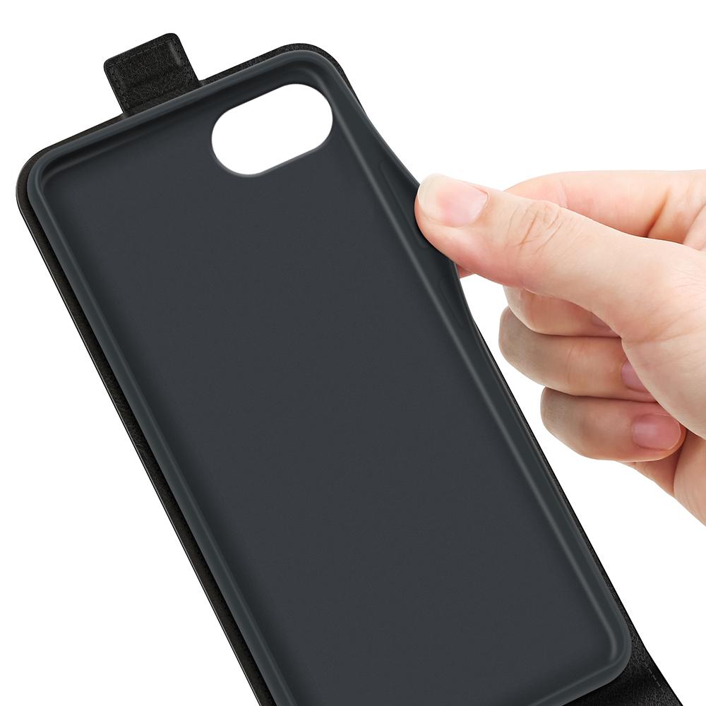 Apple iPhone 17e Texture Vertical Flip Leather Wallet Case with Card Slot, PU TPU Shockproof Protective Cover, Anti-Drop Magnetic Folio Phone Case
