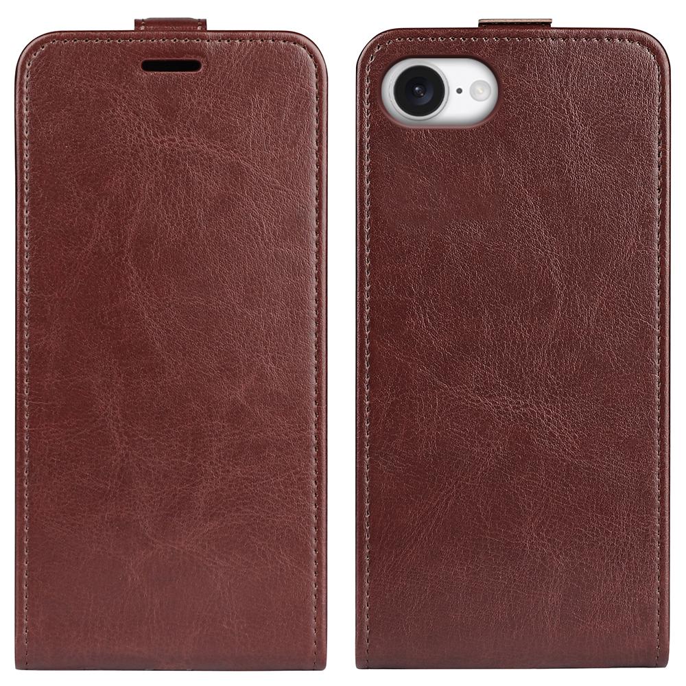 Apple iPhone 17e Texture Vertical Flip Leather Wallet Case with Card Slot, PU TPU Shockproof Protective Cover, Anti-Drop Magnetic Folio Phone Case