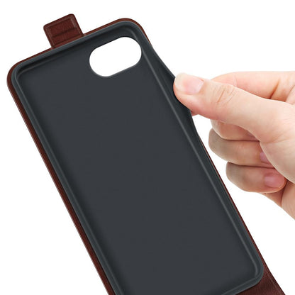 Apple iPhone 17e Texture Vertical Flip Leather Wallet Case with Card Slot, PU TPU Shockproof Protective Cover, Anti-Drop Magnetic Folio Phone Case