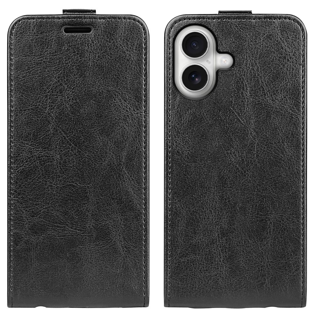 Apple iPhone 17 Texture Vertical Flip Leather Wallet Case with Card Slot, PU TPU Shockproof Protective Cover, Anti-Drop Magnetic Folio Phone Case