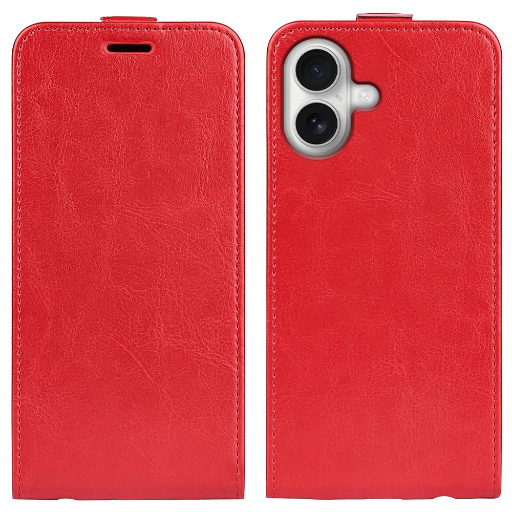 Apple iPhone 17 Texture Vertical Flip Leather Wallet Case with Card Slot, PU TPU Shockproof Protective Cover, Anti-Drop Magnetic Folio Phone Case