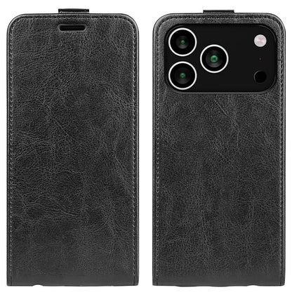 Apple iPhone 17 Pro Texture Vertical Flip Leather Wallet Case with Card Slot, PU TPU Shockproof Protective Cover, Anti-Drop Magnetic Folio Phone Case