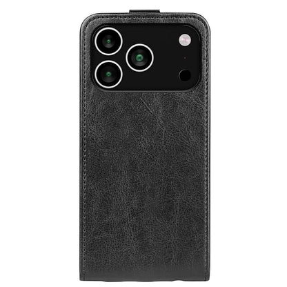 Apple iPhone 17 Pro Texture Vertical Flip Leather Wallet Case with Card Slot, PU TPU Shockproof Protective Cover, Anti-Drop Magnetic Folio Phone Case