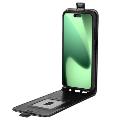 Apple iPhone 17 Pro Texture Vertical Flip Leather Wallet Case with Card Slot, PU TPU Shockproof Protective Cover, Anti-Drop Magnetic Folio Phone Case