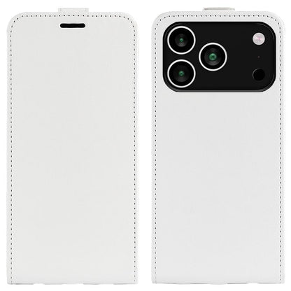 Apple iPhone 17 Pro Texture Vertical Flip Leather Wallet Case with Card Slot, PU TPU Shockproof Protective Cover, Anti-Drop Magnetic Folio Phone Case