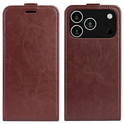 Apple iPhone 17 Pro Texture Vertical Flip Leather Wallet Case with Card Slot, PU TPU Shockproof Protective Cover, Anti-Drop Magnetic Folio Phone Case