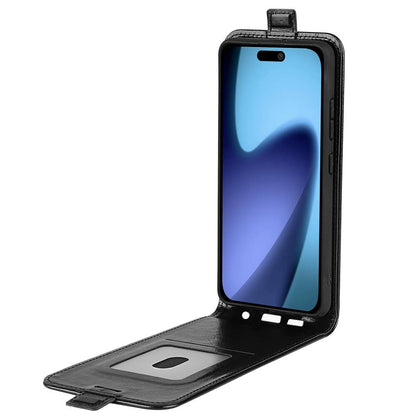 Apple iPhone Air Texture Vertical Flip Leather Wallet Case with Card Slot, PU TPU Shockproof Protective Cover, Anti-Drop Magnetic Folio Phone Case
