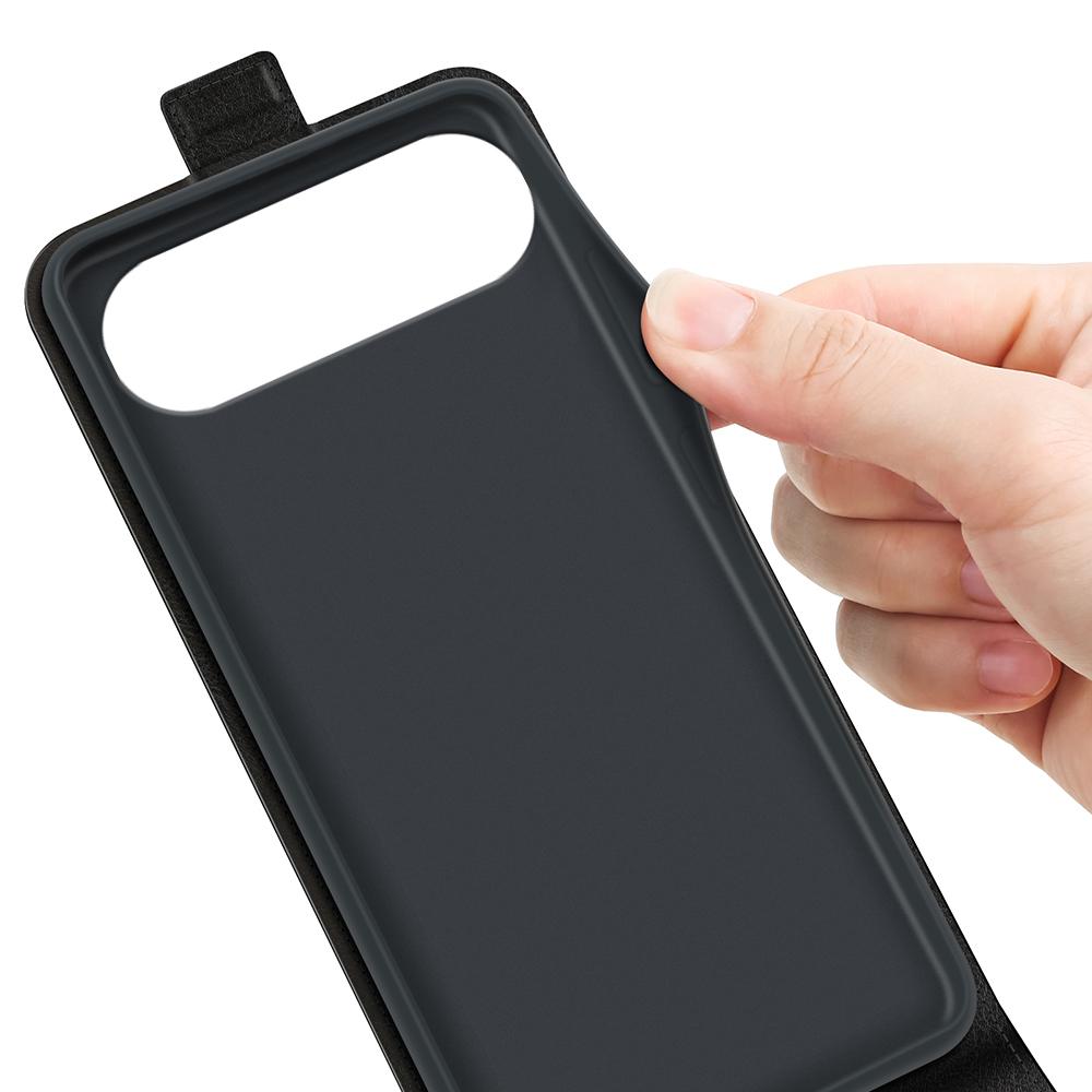 Apple iPhone Air Texture Vertical Flip Leather Wallet Case with Card Slot, PU TPU Shockproof Protective Cover, Anti-Drop Magnetic Folio Phone Case